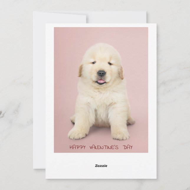 I Woof You The Most With a Paw Print Holiday Card (Back)