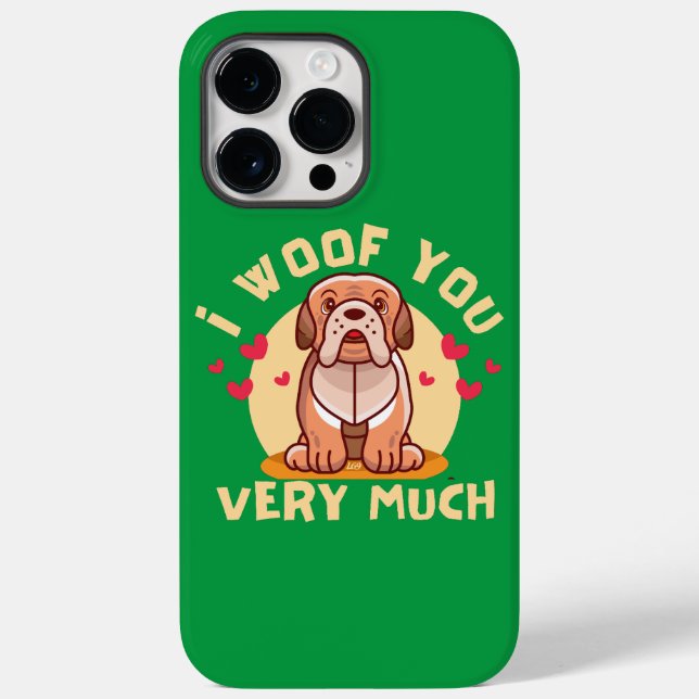 I WOOF YOU VERY MUCH funny valentine's day         Case-Mate iPhone Case (Back)