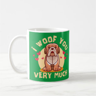 I WOOF YOU VERY MUCH funny valentine's day         Coffee Mug