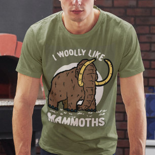 I Woolly Like Mammoths Prehistoric Animal Birthday T-Shirt