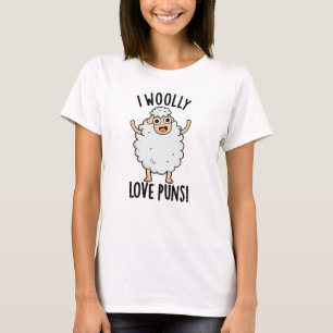 I Wooly Love Puns Funny Sheep Pun T-Shirt
