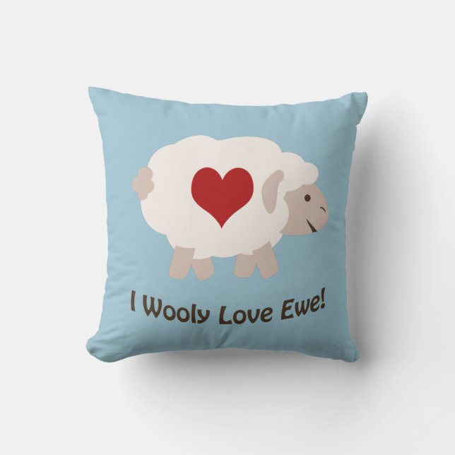 I Wooly Love You! Cushion (Front)