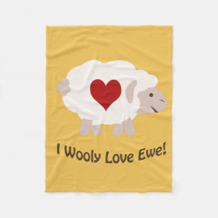 I Wooly Love You! Fleece Blanket