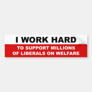I Work Hard Bumper Sticker