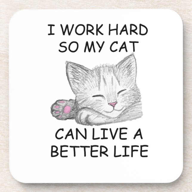 I Work Hard Coaster (Front)