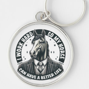 I WORK HARD SO MY HORSE CAN HAVE A BETTER LIFE KEY RING