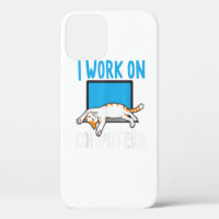 I Work On Computers Funny Cat Lover Kitten Kitty