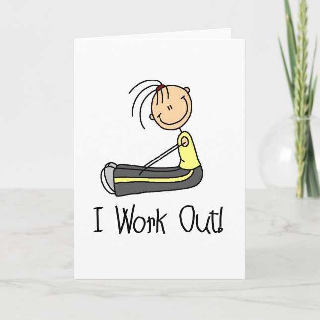 I Work Out Card (Front)