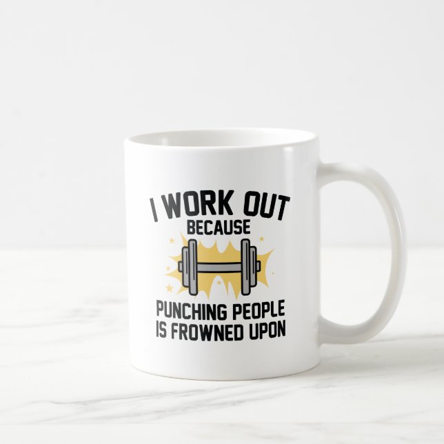I Work Out Coffee Mug (Right)