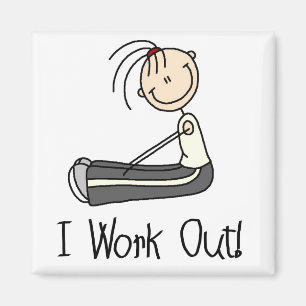 I Work Out Magnet