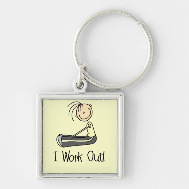 I Work Out Tshirts and Gifts Key Ring (Front)