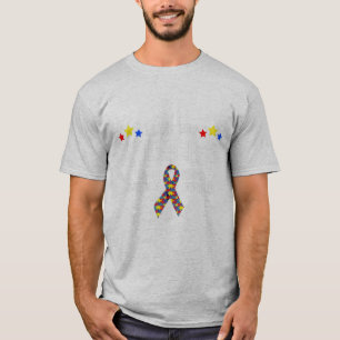 I Work With Superheroes -- Autism Awareness -- Emb T-Shirt