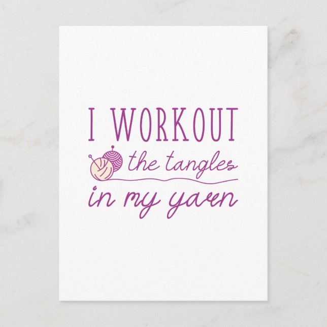 I Workout Postcard (Front)