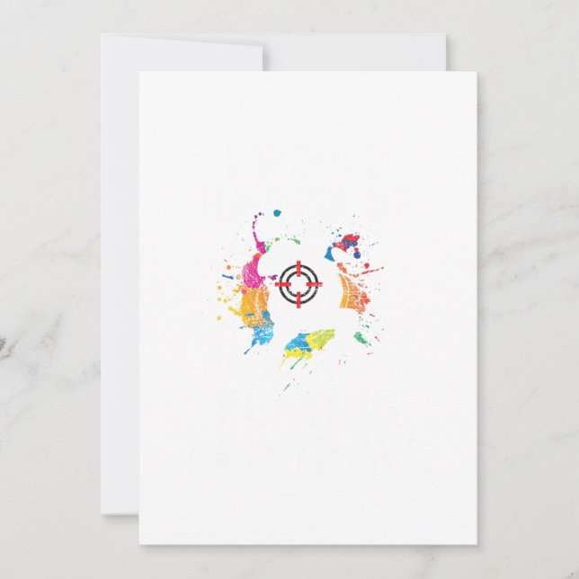 I Woud Rather Be Playing Paintball Colour Balls Gi Invitation (Front)