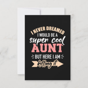 I Would Be Super Cool Aunt RSVP Card