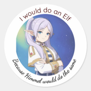 I would do an Elf Classic Round Sticker