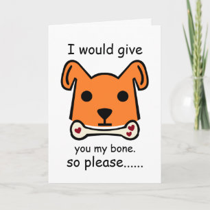I Would Give You My Bone, Valentine's Day Puppy Card