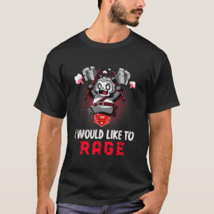 I Would Like To Rage Barbarian Panda Tabletop Game T-Shirt