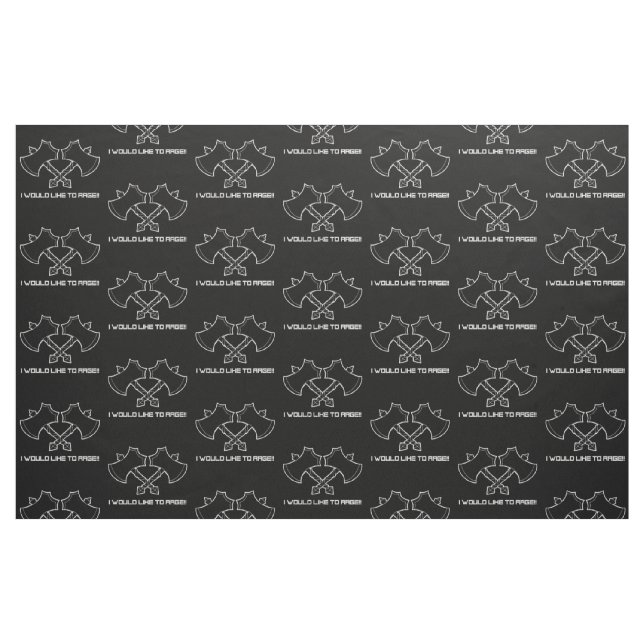 "I would like to rage" -the barbarian, always. Fabric (Fat Quarter)