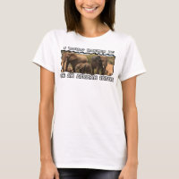 I Would Rather be African Safari Elephant Family