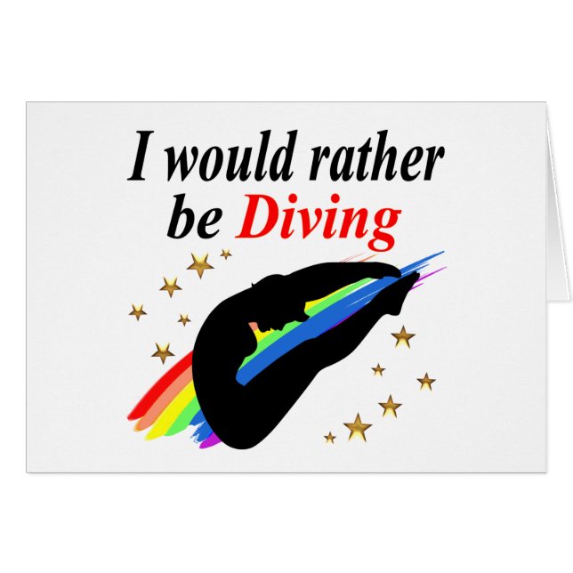 I WOULD RATHER BE DIVING DIVER GIRL DESIGN (Front Horizontal)