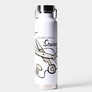 I would rather be Sewing Graphics Art Water Bottle