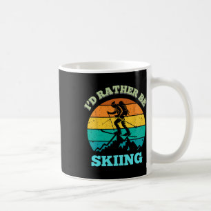 I Would Rather Be Skiing Vintage Ski Lover Winter Coffee Mug