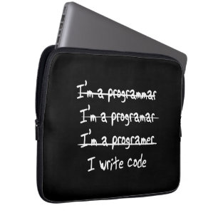 I Write Code Laptop Sleeve