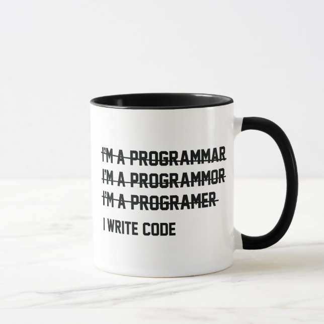 I Write Code Mug (Right)