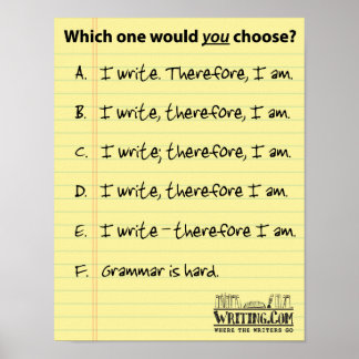 I Write... Therefore? Poster
