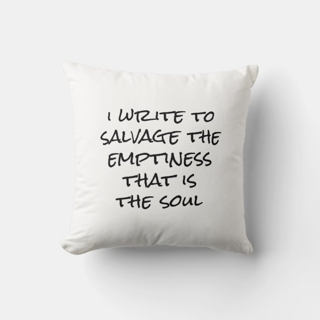 I Write Throw Pillow (Front)