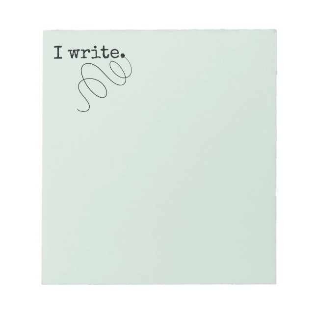 I Write. Writer's Notepad (Front)