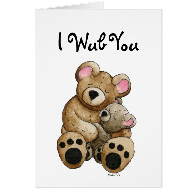I Wub You Card (Front)