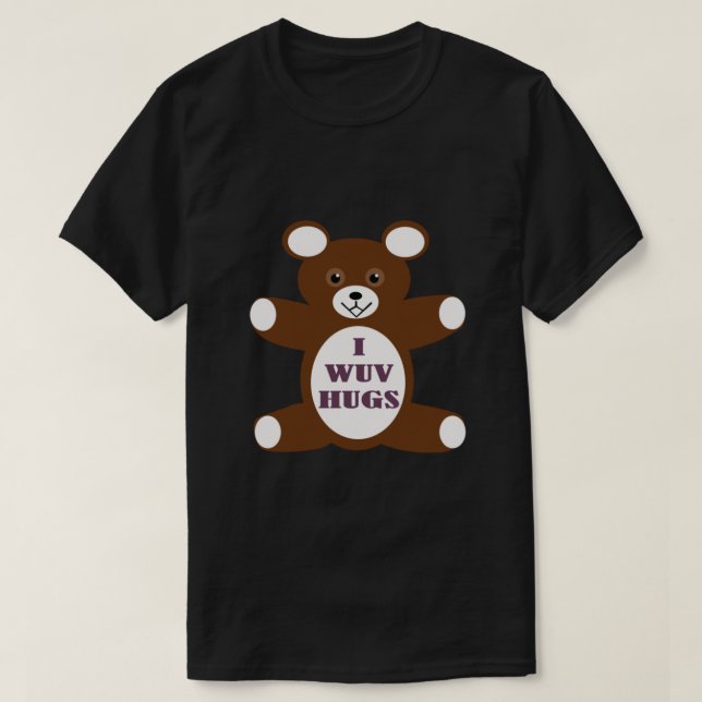 I wuv hugs Fitted T-Shirt (Design Front)