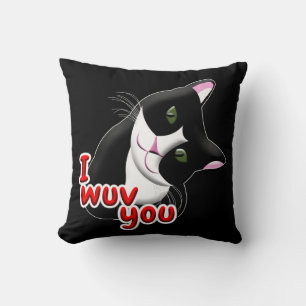 I wuv you Cat Cushion