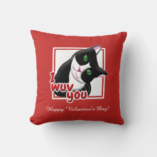 I Wuv You Valentines's Day Cat Cushion
