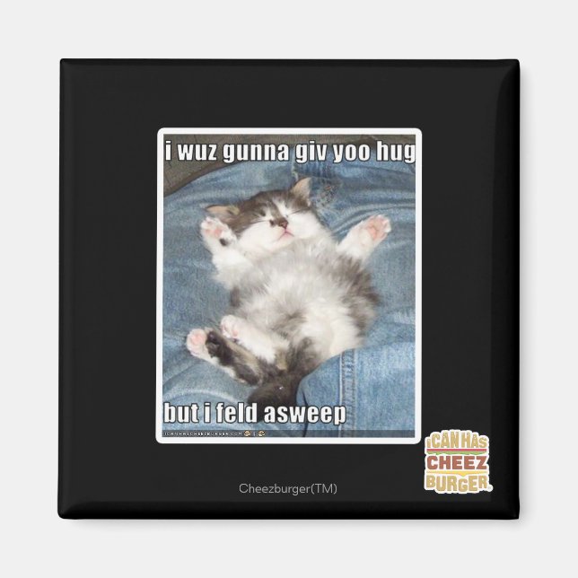 I wuz gunna giv yoo hug magnet (Front)