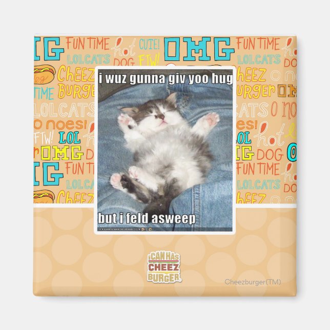 I wuz gunna giv yoo hug magnet (Front)