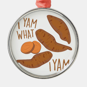 I Yam Metal Tree Decoration