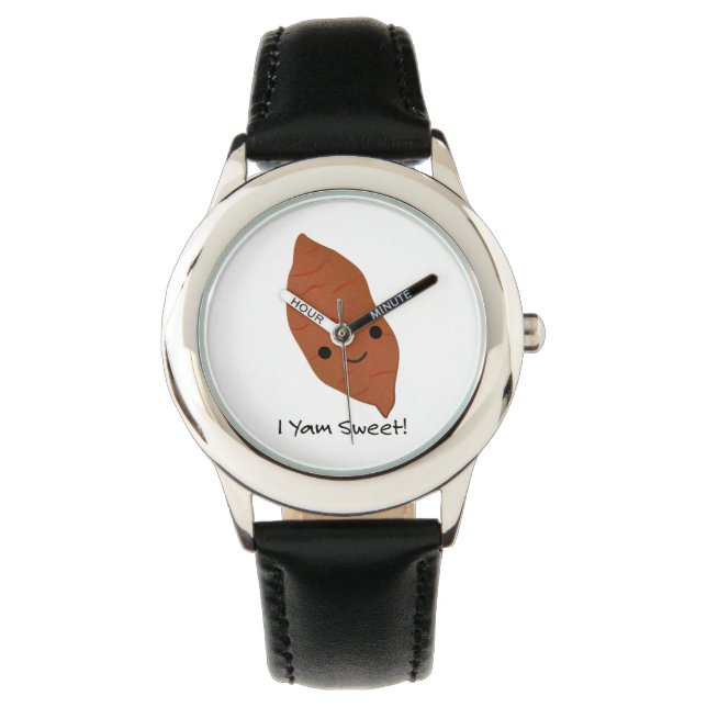 I Yam Sweet Cute kawaii Sweet Potato Watch (Front)