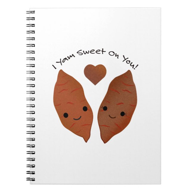 I Yam Sweet Cute Sweet Potato Notebook (Front)