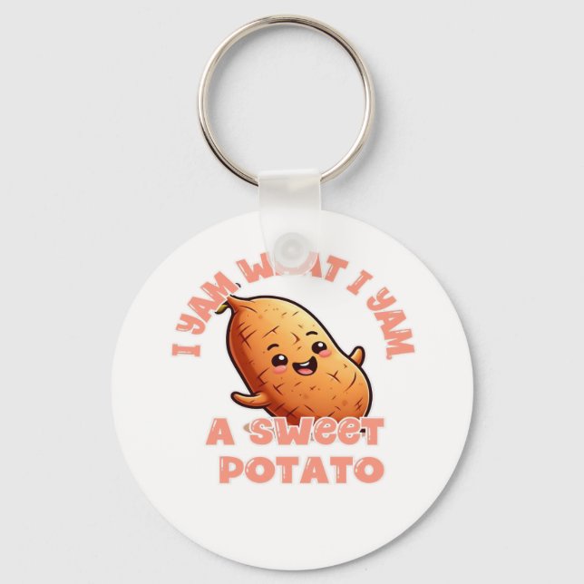 I Yam What I Yam, A Sweet Potato Classic Key Ring (Front)