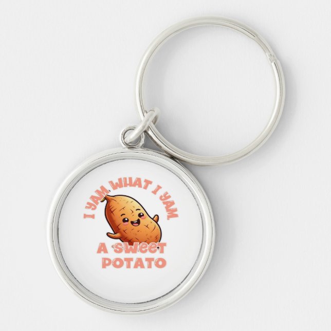 I Yam What I Yam, A Sweet Potato Classic Key Ring (Front)