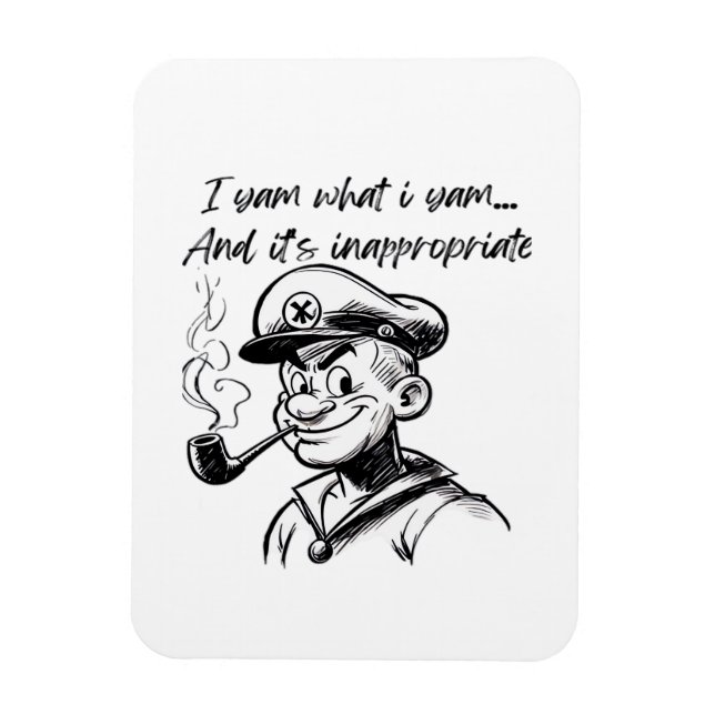 I Yam What I Yam And Inappropriate Classic Sloth D Magnet (Vertical)