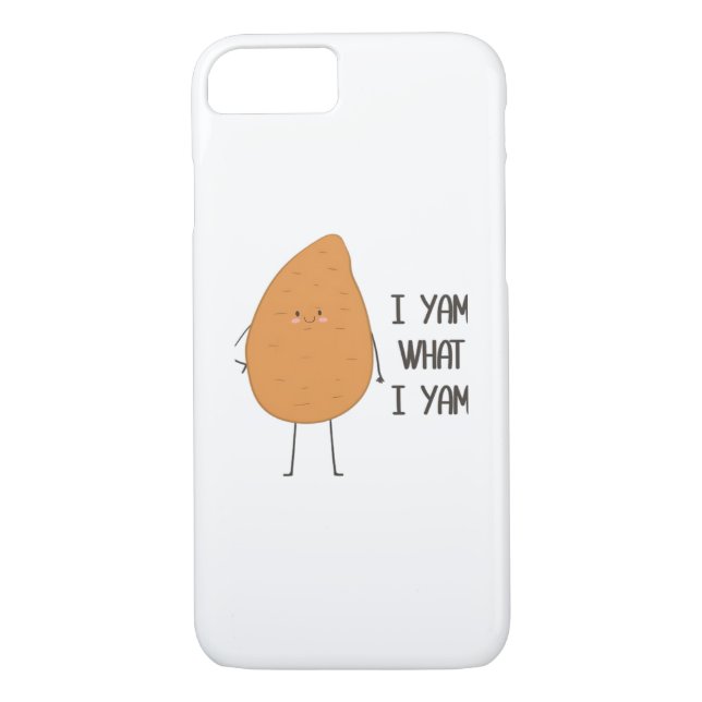 I Yam What I Yam! Awesome Yam Vegetable Pun Case-Mate iPhone Case (Back)