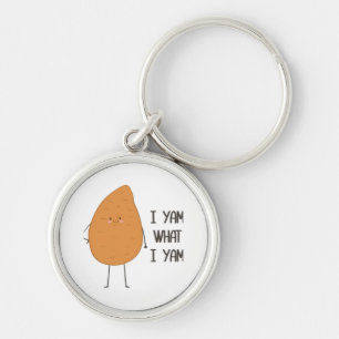 I Yam What I Yam! Awesome Yam Vegetable Pun Key Ring