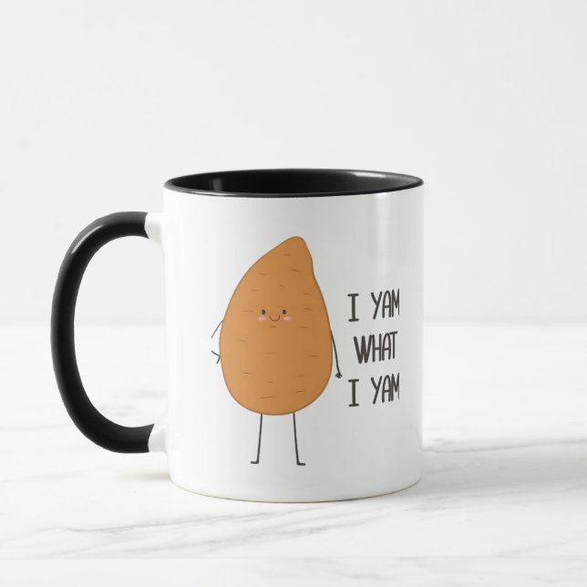 I Yam What I Yam! Awesome Yam Vegetable Pun Mug (Left)