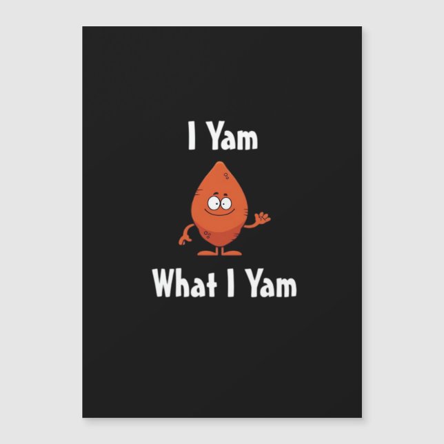 I Yam What I Yam Basic Design For Thanksgiving (Front)