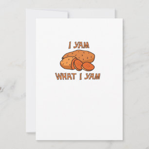 I Yam What I Yam Classic Funny Basic Holiday Card