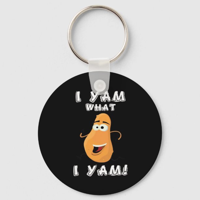 I Yam What I Yam Classic Funny Meme Key Ring (Front)